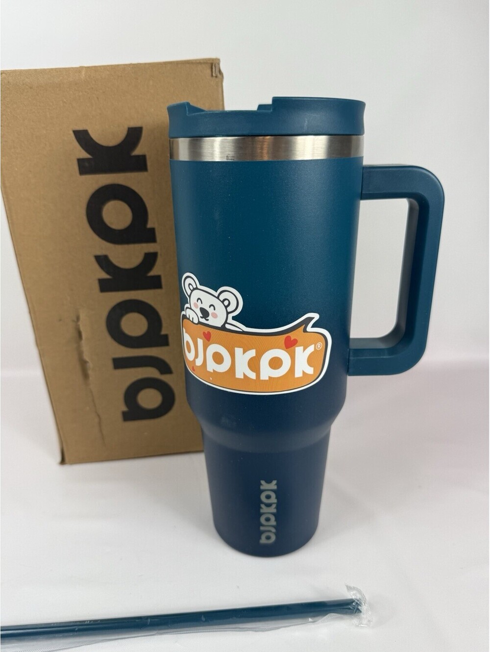 BJPKPK 30oz Stainless Steel Insulated Tumbler with Handle Lid Straw Sky - Picture 2 of 6